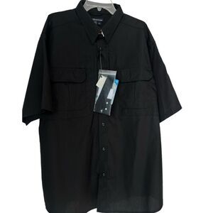 NWT 5.11 Tactical Series Black Short Sleeve Water Repellent PRO Shirt sz 2XL